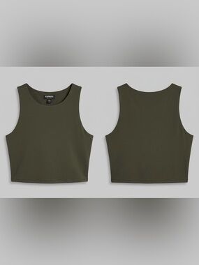 Olive Green Sleeveless Tank Top